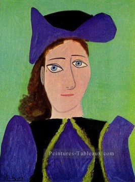 Portrait Femme Olga 1920 cubiste Pablo Picasso Peinture à l'huile